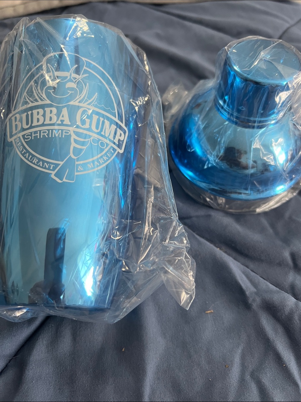 Blue Stainless Steel Cocktail Shaker Set